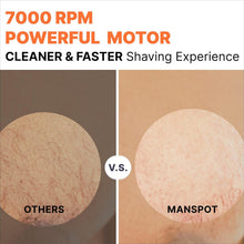Load image into Gallery viewer, MANSPOT Manscape Groin & Body Hair Trimmer for Men, Electric Ball Pubic Trimmer Shaver,Manscape Kit with 4 Guard,Replaceable Ceramic Blade Heads,Waterproof Wet/Dry Shaver,90 Minutes Shaving, Black