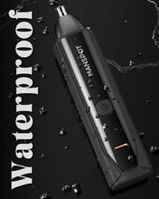 Load image into Gallery viewer, MANSPOT Nose & Ear Hair Trimmer for Men, 10000-RPM Electric Nose Trimmer for Men with Vacuum Cleaning System, IPX7 Waterproof, USB-C Charge, 90min Runtime,Magnetic Detachable Blade Head,Easy to Clean, Black