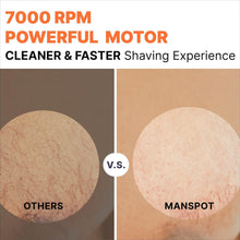 Load image into Gallery viewer, MANSPOT Manscape Groin &amp; Body Hair Trimmer for Men, Electric Ball Pubic Trimmer Shaver,Manscape Kit with 4 Guard,Replaceable Ceramic Blade Heads,Waterproof Wet/Dry Shaver,90 Minutes Shaving, Black
